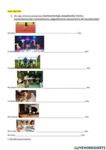 Minu vaba aeg. Kus sa tahad käia