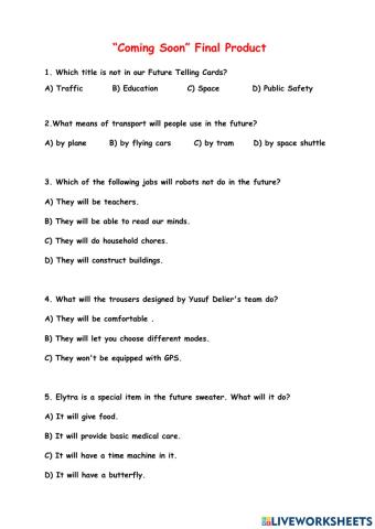 Coming Soon Final Product