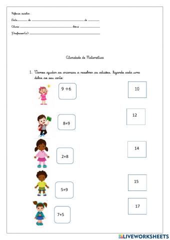 Atividade de matemática