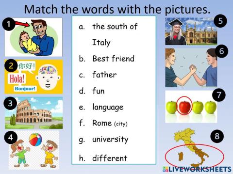 GEP 1- An Italian Teacher -Vocabulary