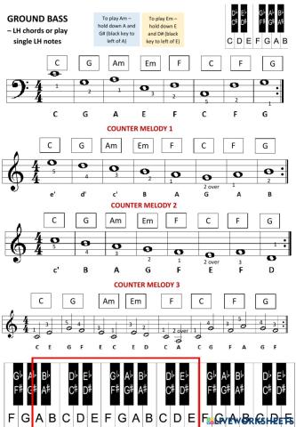 Ground Bass Pachelbel Canon countermelodies