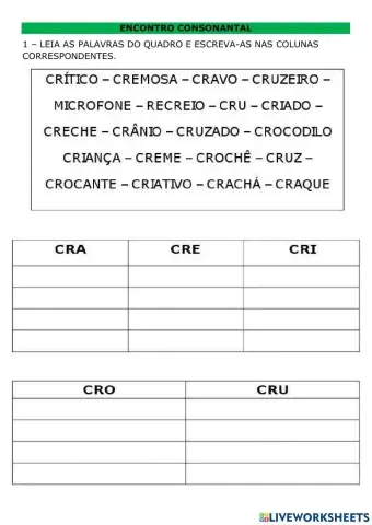 Encontro consonantal