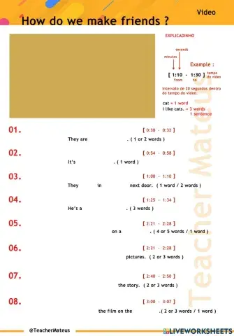 PRESENT CONTINUOUS - How do we make friends ? - A1-A2