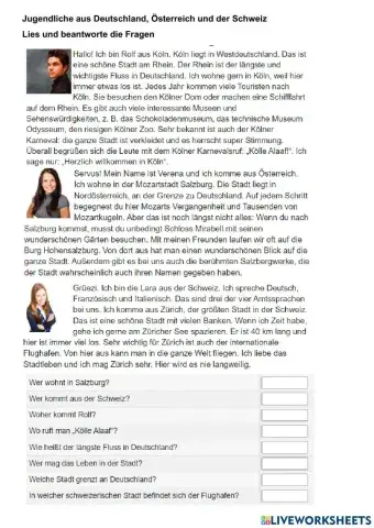 Jugendliche aus Deutschland, Österreich und der Schweiz