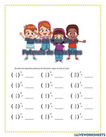 Potencia de fracciones