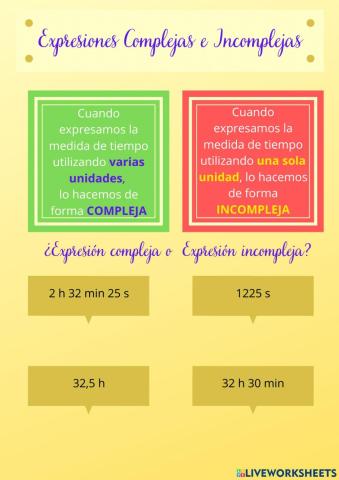 Expresiones complejas e incomplejas