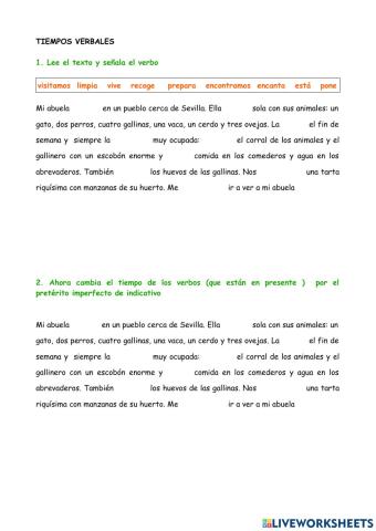 Uso de los tiempos verbales