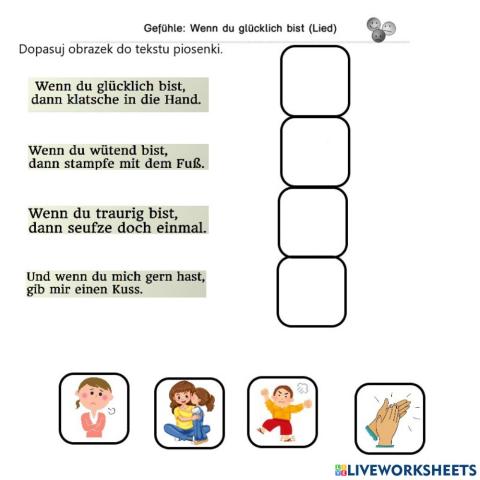 Wenn du glücklich bist - Lied