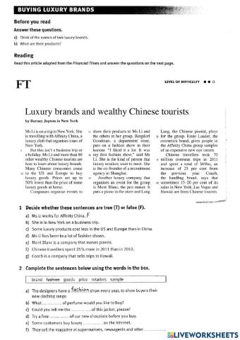 Reading True False Buying and selling Marketing