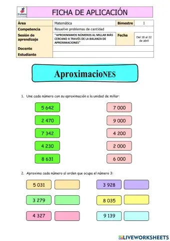 Aproximaciones a la Unidad de Millar