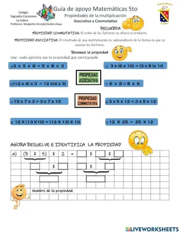Propiedades conmutativa y asociativa