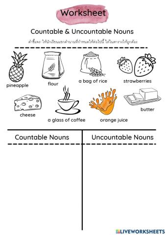 Countable and Uncountable Nouns