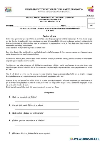 Comprensión lectora 8vo