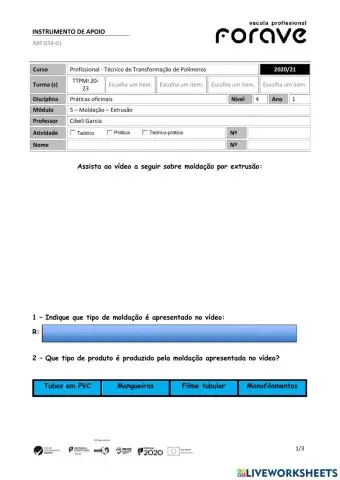 Moldação por extrusão