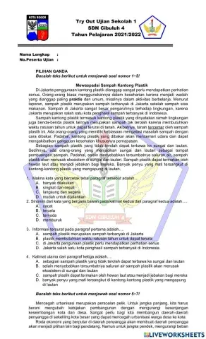Try Out Ujian Sekolah Bahasa Indonesia