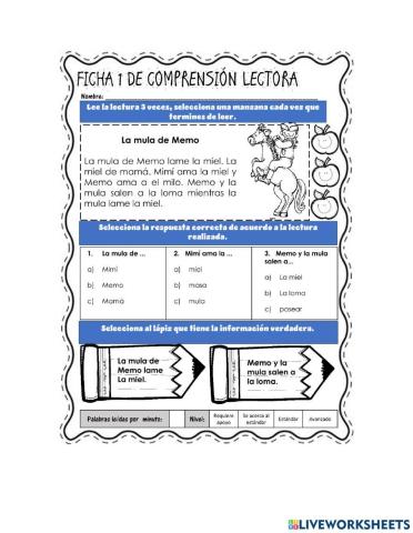 Lecturas de comprensión
