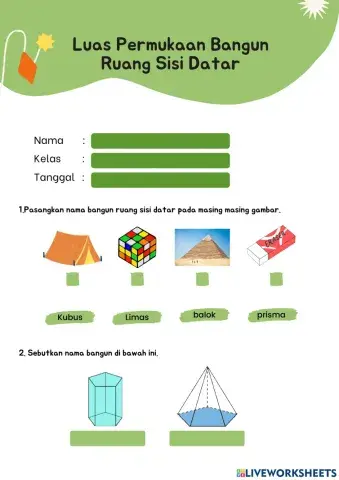 Luas Permukaan Bangun Ruang Sisi Datar