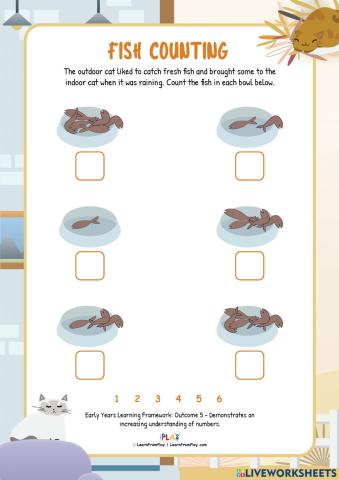 Winston and The Indoor Cat - Fish Counting