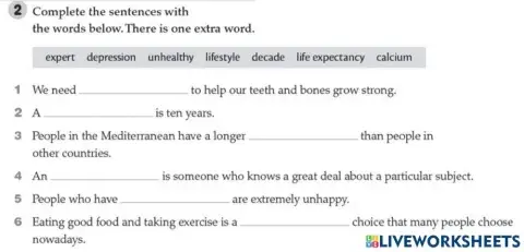 Complete the sentences with the given words: