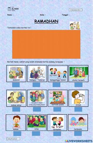 Aktivitas Baik di Bulan Ramadhan