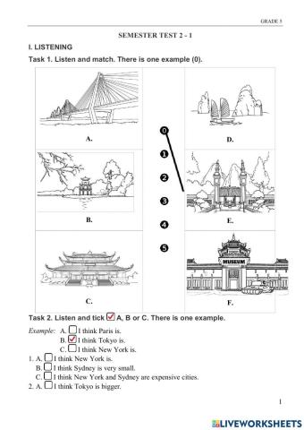 Grade 5- 2nd Term Test