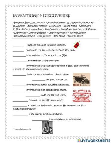 Inventions and discoveries