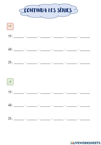 Continua la serie +1 -1