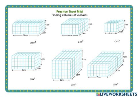 Volume of cubes and cuboid