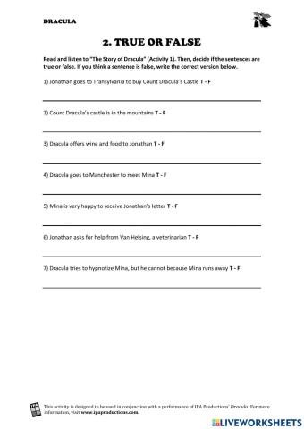 Dracula T or F