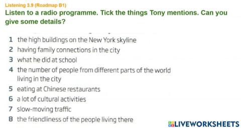 Listening roadmap 3.9