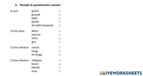 La description physique