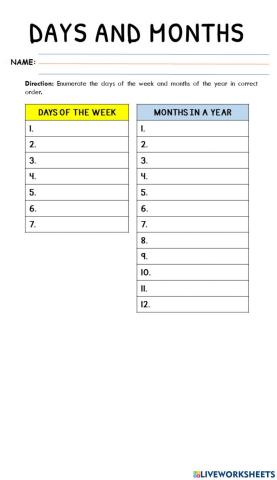 A5-Q4W6-Lesson 24 - Days of the Week and Months of the Year-ACTIVITIES