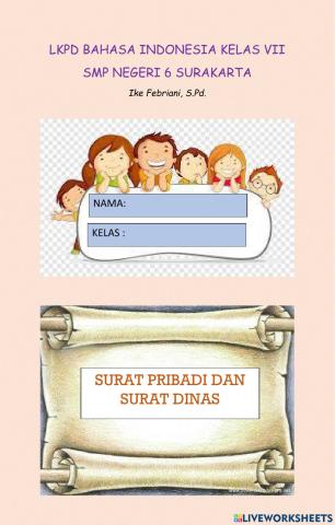 Lkpd surat pribadi dan surat dinas