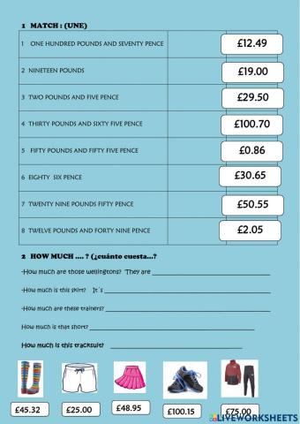 How much is it? british currency