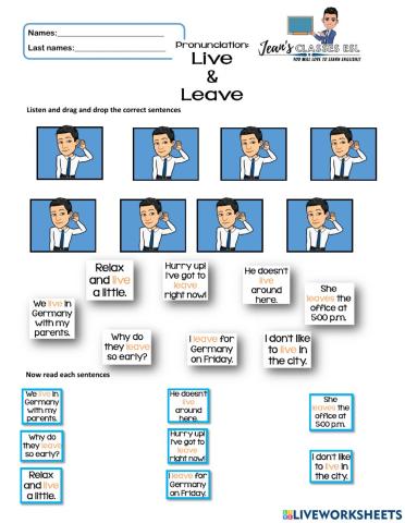 Pronuntiation live-leave