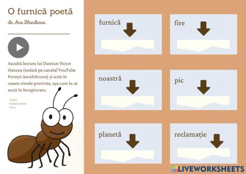O furnică poetă