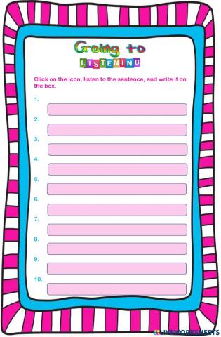 Going to - Listening to Sentences