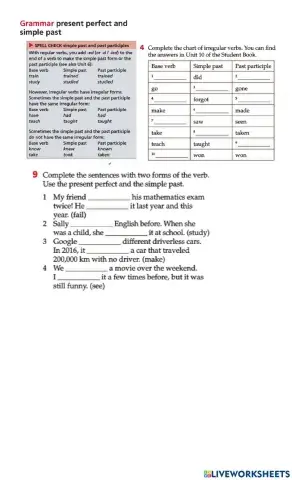 Simple past vs present perfect
