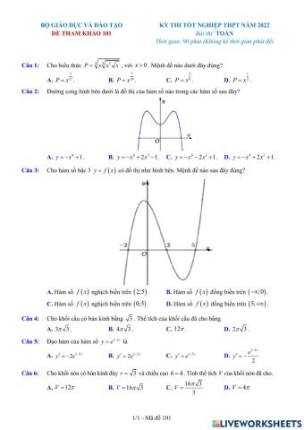 TNTHPT-MĐ-67-Đề ôn tập số 101