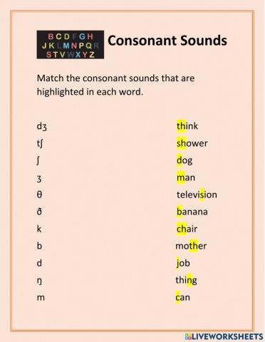 Consonant sounds