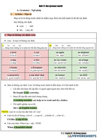 E6U11 Our greener world -nuongnguyen