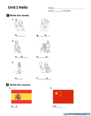 MINI TEST UNIT 1 - KIDS Beginner