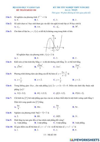 TNTHPT-MĐ-67-Đề ôn tập số 104