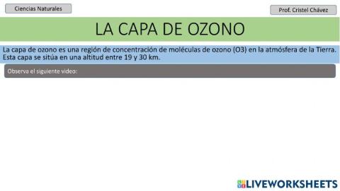 La capa de ozono