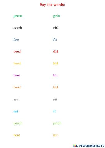 Long and short i - minimal pairs