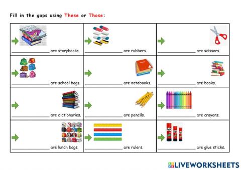 Classroom Objects - These-Those