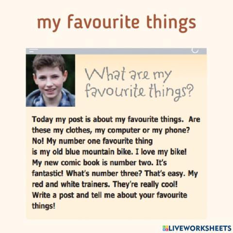 My favourite things