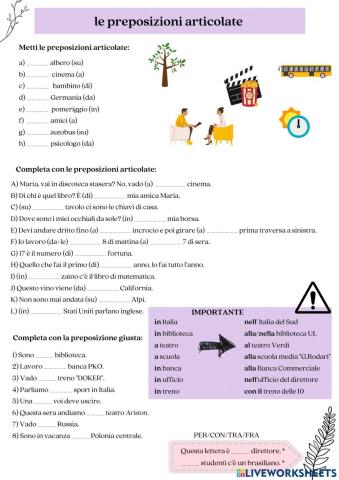 Preposizione articolata A1