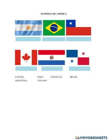 Banderas del continente americano