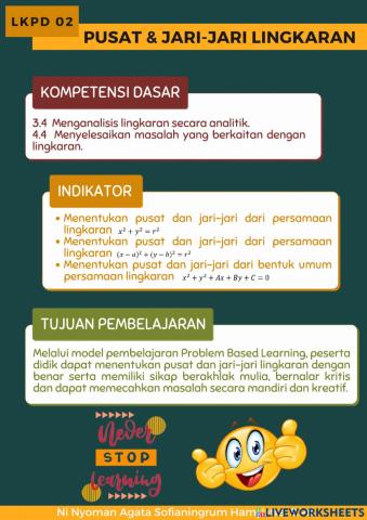 Pusat dan Jari-jari Lingkaran